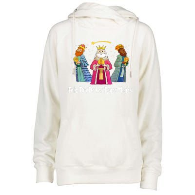 Feliz Dia De Reyes Day Wise Three Kings Tee Happy Epiphany Womens Funnel Neck Pullover Hood