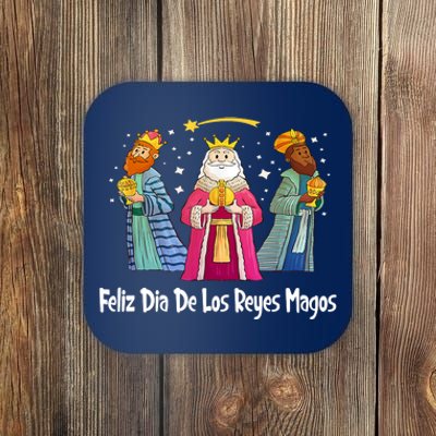 Feliz Dia De Reyes Day Wise Three Kings Tee Happy Epiphany Coaster