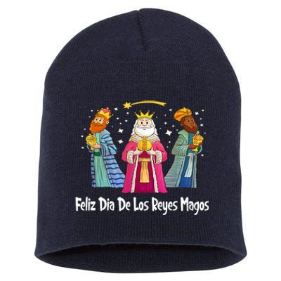 Feliz Dia De Reyes Day Wise Three Kings Tee Happy Epiphany Short Acrylic Beanie