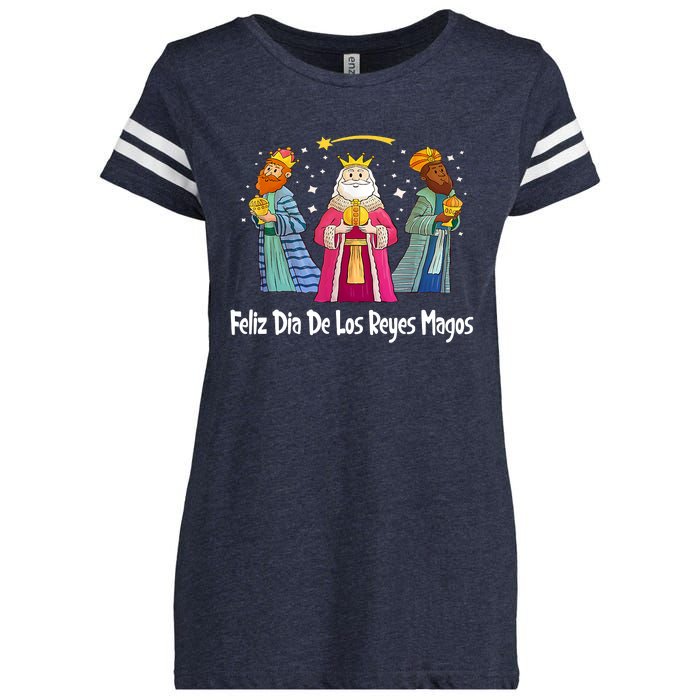 Feliz Dia De Reyes Day Wise Three Kings Tee Happy Epiphany Enza Ladies Jersey Football T-Shirt