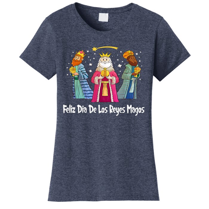 Feliz Dia De Reyes Day Wise Three Kings Tee Happy Epiphany Women's T-Shirt