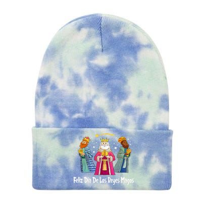 Feliz Dia De Reyes Day Wise Three Kings Tee Happy Epiphany Tie Dye 12in Knit Beanie