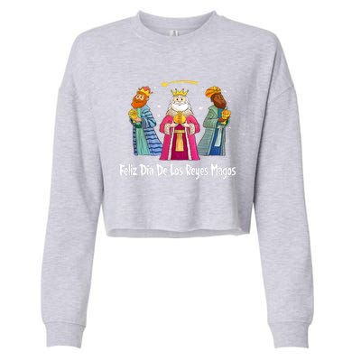 Feliz Dia De Reyes Day Wise Three Kings Tee Happy Epiphany Cropped Pullover Crew