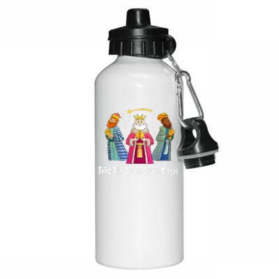 Feliz Dia De Reyes Day Wise Three Kings Tee Happy Epiphany Aluminum Water Bottle