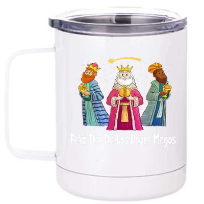 Feliz Dia De Reyes Day Wise Three Kings Tee Happy Epiphany 12 oz Stainless Steel Tumbler Cup