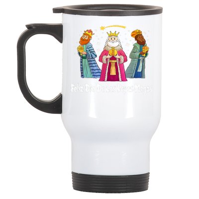 Feliz Dia De Reyes Day Wise Three Kings Tee Happy Epiphany Stainless Steel Travel Mug