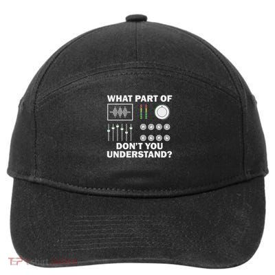 Funny Dj Design For Women Sound Engineer Disc Jockey 7-Panel Snapback Hat