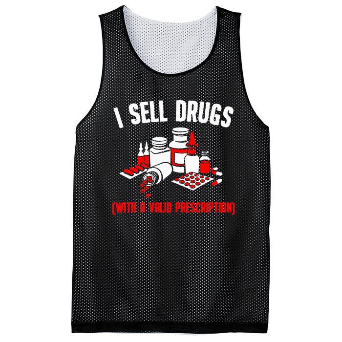 Funny Drug Design Pharmacist Wo Pharmacy Technician Mesh Reversible Basketball Jersey Tank