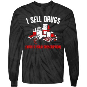 Funny Drug Design Pharmacist Wo Pharmacy Technician Tie-Dye Long Sleeve Shirt