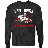 Funny Drug Design Pharmacist Wo Pharmacy Technician Tie-Dye Long Sleeve Shirt