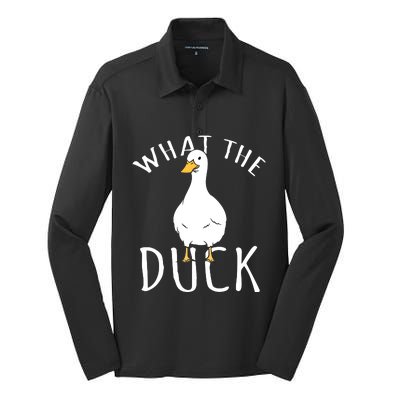 Funny Daddy Duck Rubber Duck Silk Touch Performance Long Sleeve Polo