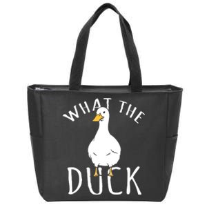 Funny Daddy Duck Rubber Duck Zip Tote Bag