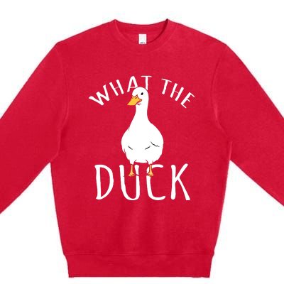 Funny Daddy Duck Rubber Duck Premium Crewneck Sweatshirt