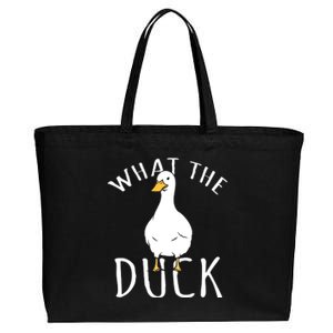 Funny Daddy Duck Rubber Duck Cotton Canvas Jumbo Tote