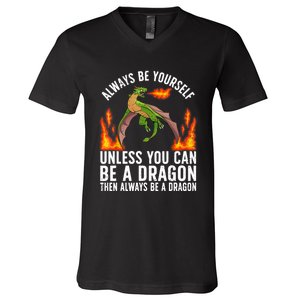 Funny Dragon Design For Men Women Fantasy Dragon Lover V-Neck T-Shirt