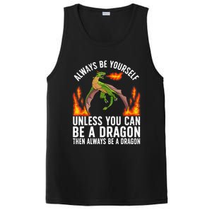 Funny Dragon Design For Men Women Fantasy Dragon Lover PosiCharge Competitor Tank