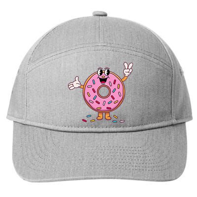 Funny Donu Donut Sprinkles 7-Panel Snapback Hat