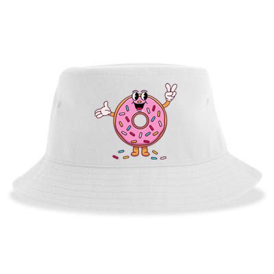 Funny Donu Donut Sprinkles Sustainable Bucket Hat