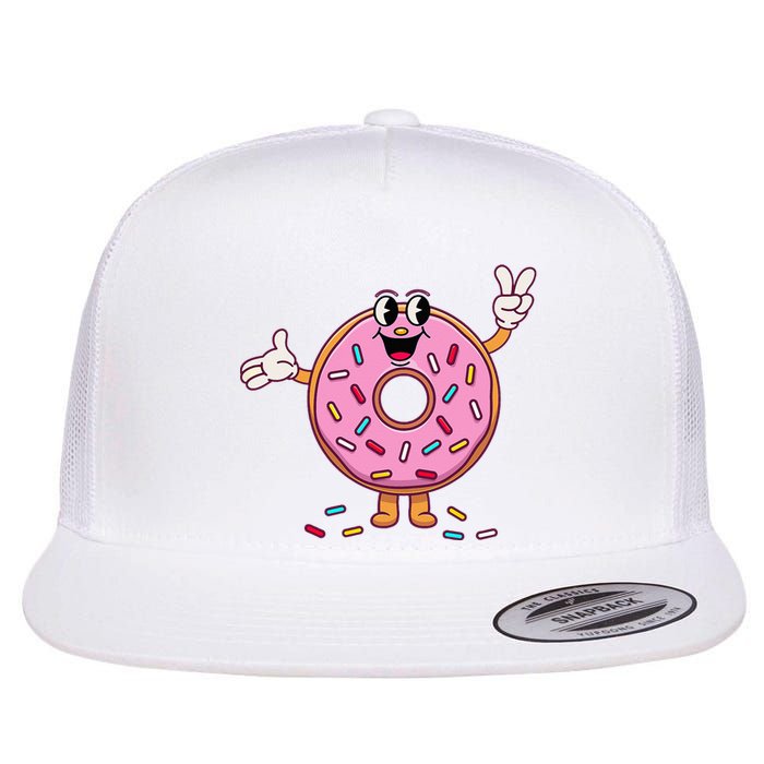 Funny Donu Donut Sprinkles Flat Bill Trucker Hat