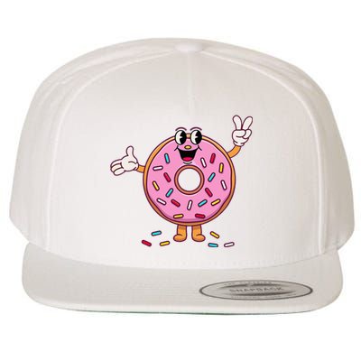 Funny Donu Donut Sprinkles Wool Snapback Cap