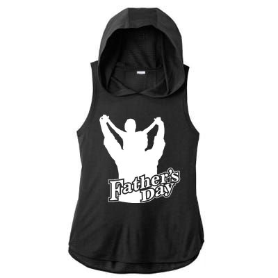 Father's Day Dad And Son Ladies PosiCharge Tri-Blend Wicking Draft Hoodie Tank