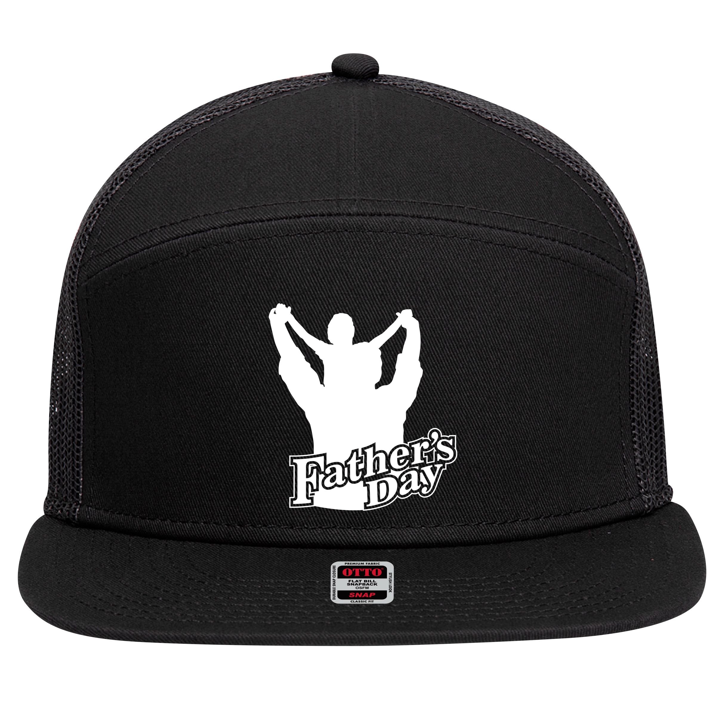 Father's Day Dad And Son 7 Panel Mesh Trucker Snapback Hat