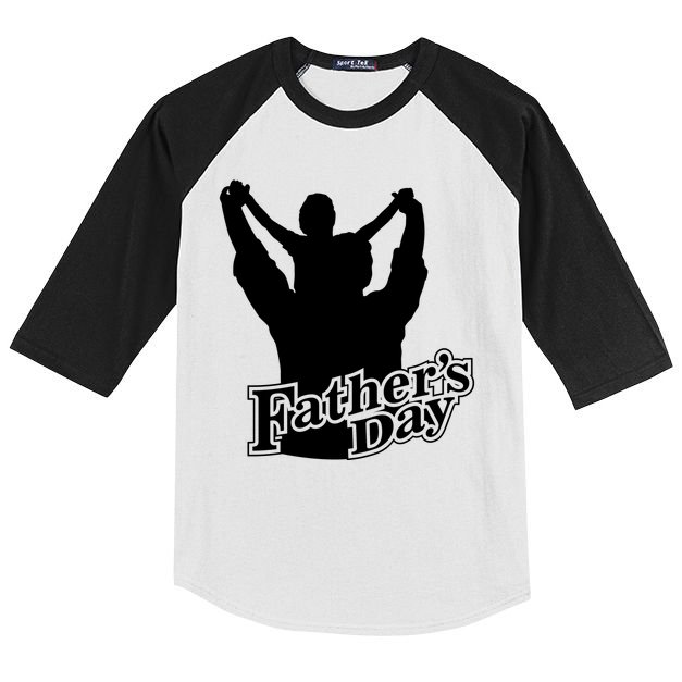 Father's Day Dad And Son Kids Colorblock Raglan Jersey
