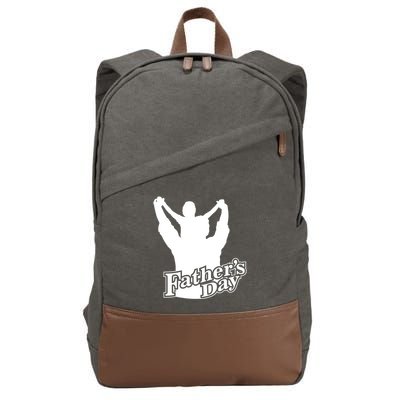 Father's Day Dad And Son Cotton Canvas Backpack