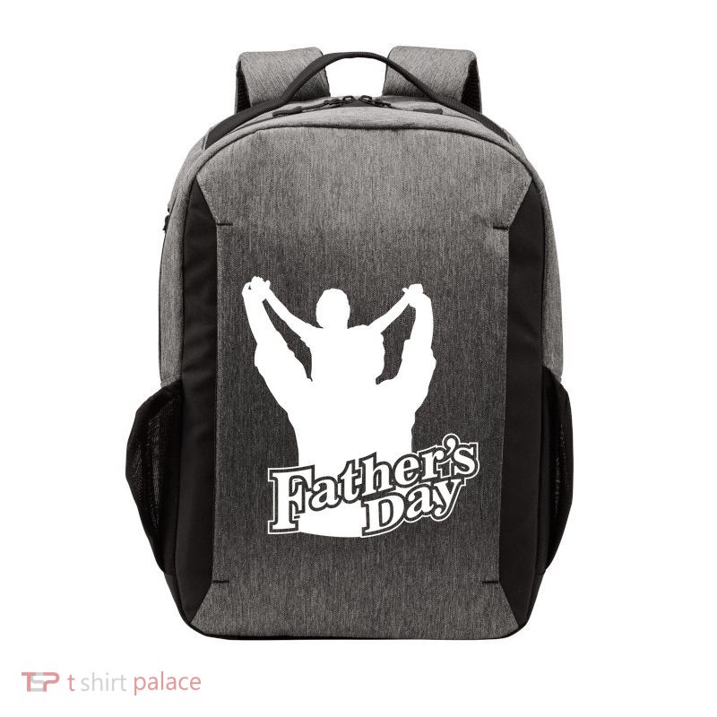 Father's Day Dad And Son Vector Backpack