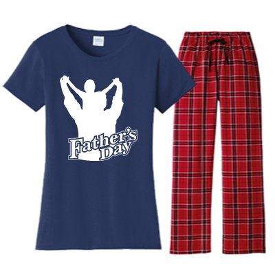 Father's Day Dad And Son Women's Flannel Pajama Set