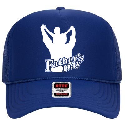 Father's Day Dad And Son High Crown Mesh Back Trucker Hat