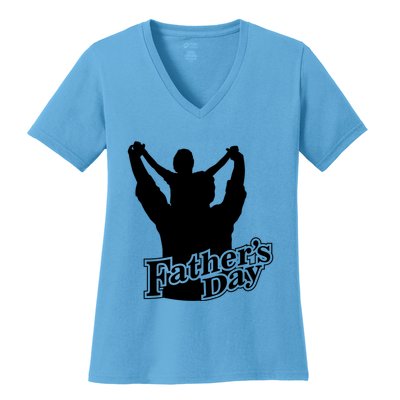 Father's Day Dad And Son Women's V-Neck T-Shirt