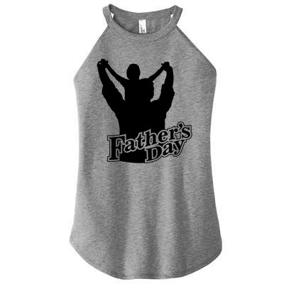 Father's Day Dad And Son Women’s Perfect Tri Rocker Tank