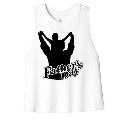 Father's Day Dad And Son Women's Racerback Cropped Tank