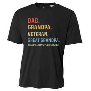 Fathers Day Dad Grandpa Veteran Great Grandpa Cooling Performance Crew T-Shirt