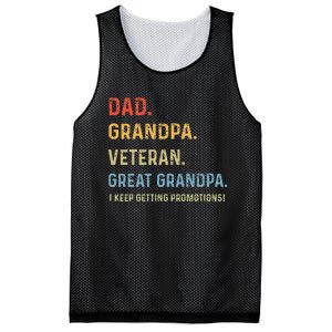 Fathers Day Dad Grandpa Veteran Great Grandpa Mesh Reversible Basketball Jersey Tank