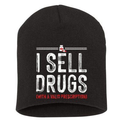 Funny Drug Design Pharmacist Pharmacy Technician Short Acrylic Beanie
