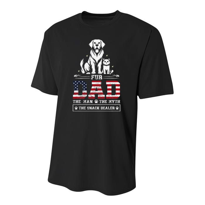 Fur Dad Dog And Cat Lovers FatherS Day Design Youth Performance Sprint T-Shirt