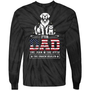 Fur Dad Dog And Cat Lovers FatherS Day Design Tie-Dye Long Sleeve Shirt