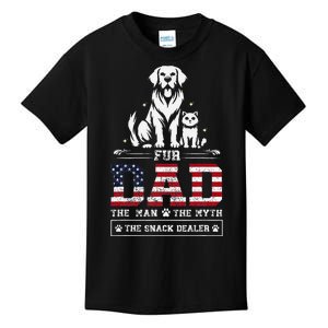 Fur Dad Dog And Cat Lovers FatherS Day Design Kids T-Shirt