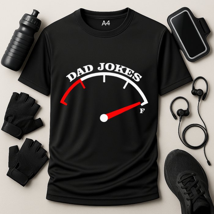 Fathers Day Dad Jokes Fuel Car Pun Loading Father Cooling Performance Crew T-Shirt