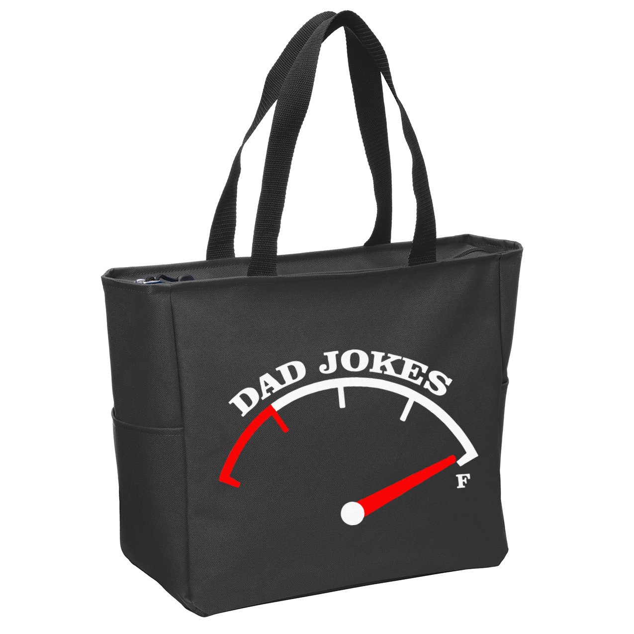Fathers Day Dad Jokes Fuel Car Pun Loading Father Zip Tote Bag