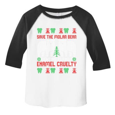 Funny Dental Dentist Save The Molar Bear Ugly Christmas Gift Toddler Fine Jersey T-Shirt