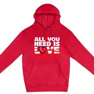 Funny Donut Doughnut Lover All You Need is Donuts Premium Pullover Hoodie