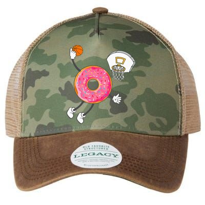 funny Dunking Donut Hole Food Champ Legacy Tie Dye Trucker Hat