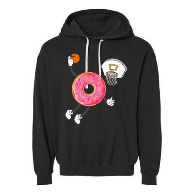 funny Dunking Donut Hole Food Champ Garment-Dyed Fleece Hoodie