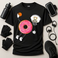 funny Dunking Donut Hole Food Champ Cooling Performance Crew T-Shirt