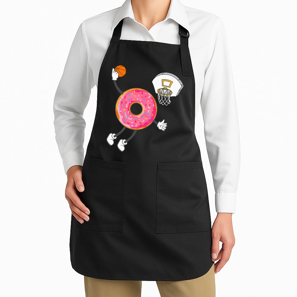 funny Dunking Donut Hole Food Champ Apron