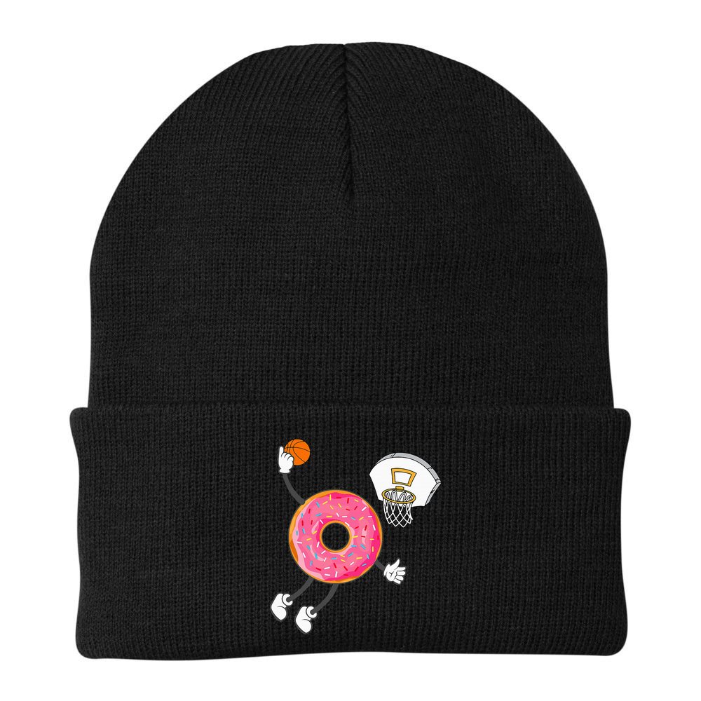 funny Dunking Donut Hole Food Champ Beanie