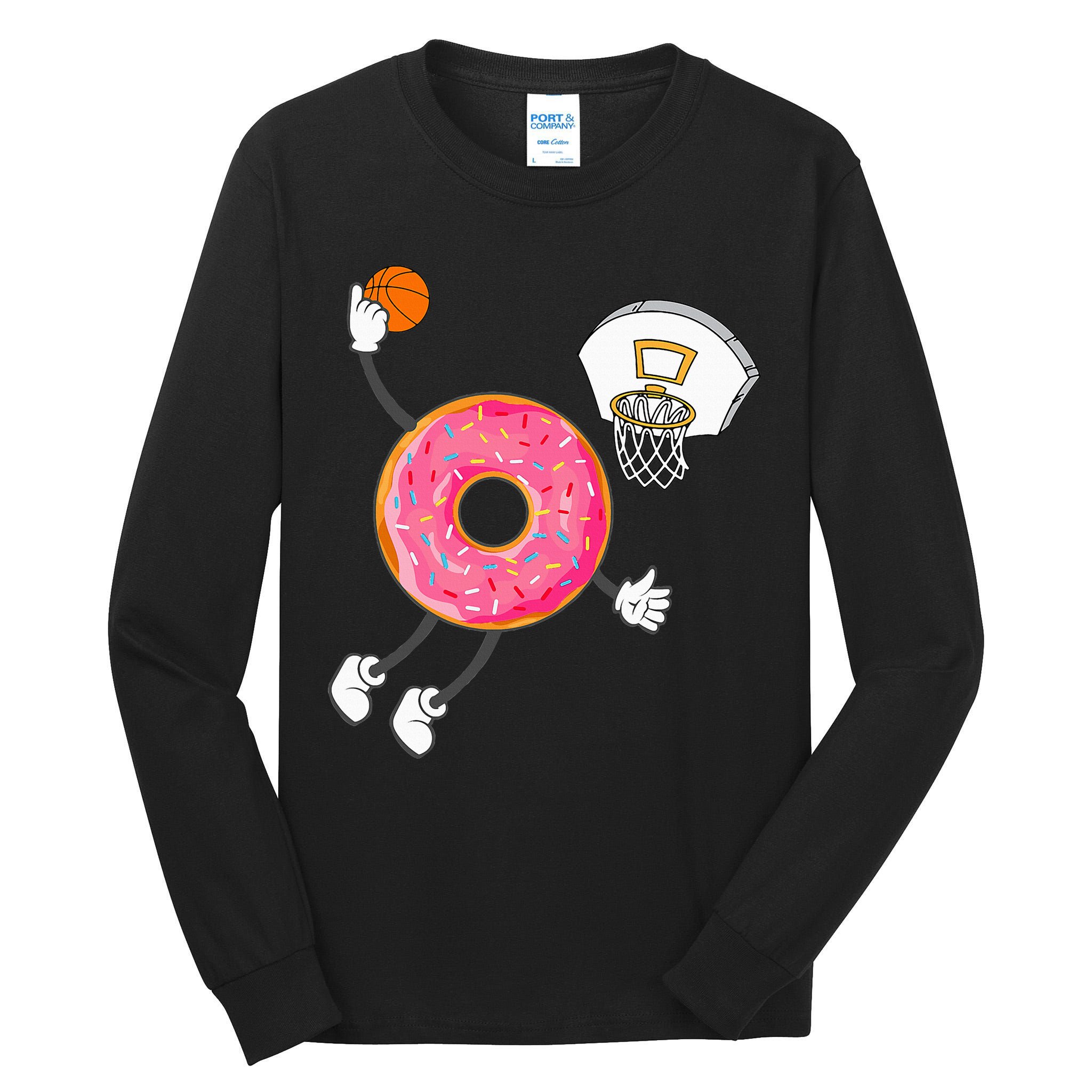 funny Dunking Donut Hole Food Champ Tall Long Sleeve T-Shirt